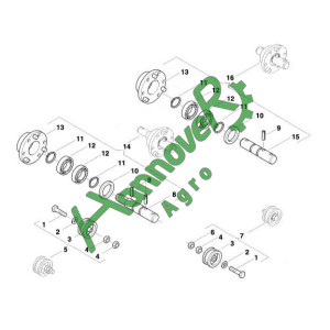 Позиція 16 Корпус підшипника знизу монт. AC852111 АС852111, Kverneland , Квернеланд 